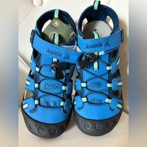 Kamik Crab Royal Blue Green Hiking Beach Water Sport Sandals NWT Ladies 7